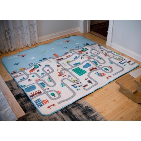 Vienpusis žaidimų kilimėlis "Gatvės" (200 x 180 cm)