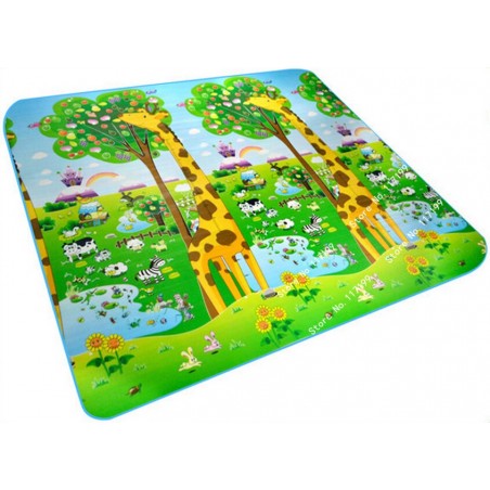 Dvipusis žaidimų kilimėlis "Zoo" (200 x 180 cm)