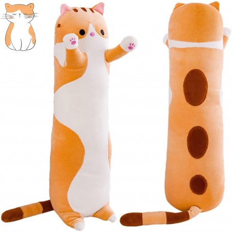 Pliušinis žaislas - pagalvė Katinas (rudas), 70 cm